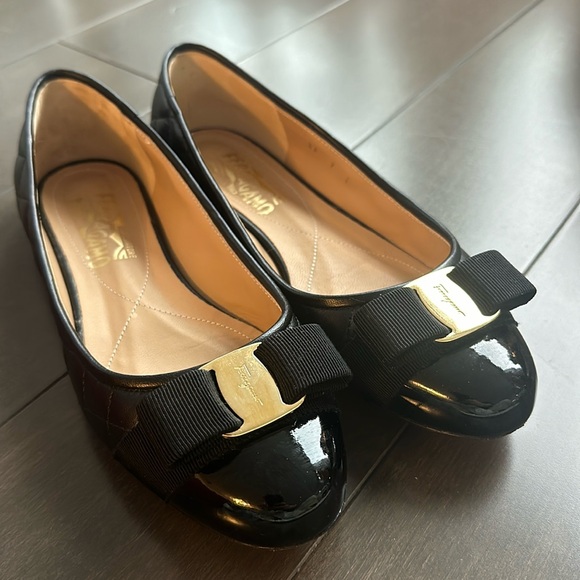 Ferragamo ballet flats in quilted leather - Picture 4 of 13